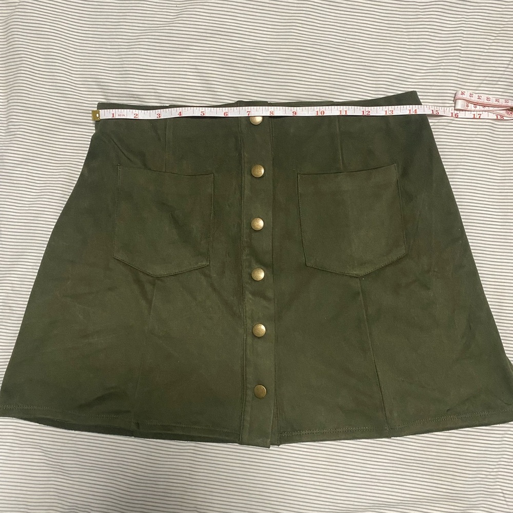 Green Suede Skirt
